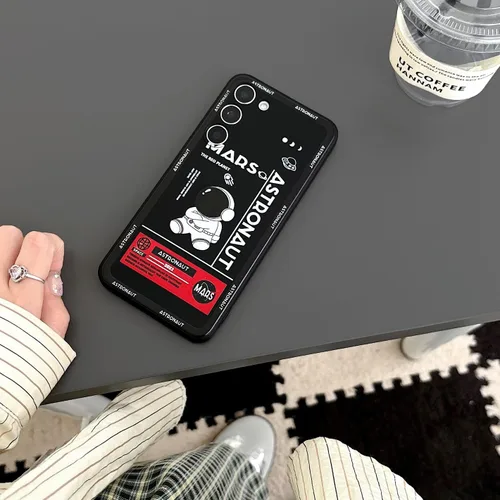 Miniatura 100 de Yonds Queen para Samsung Galaxy S21 Funda Linda, Diseño de Astronauta de Dibujos Animados, Espacio, Luna, Cohete, Elegante Cubierta Amortiguadora
