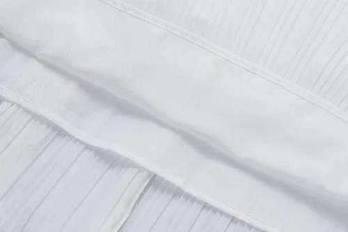 Miniatura 9 de ZESICA Vestido largo midi de gasa con capas escalonadas y cuello halter para mujer, 2024