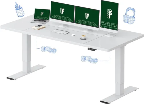 Miniatura 27 de FLEXISPOT Escritorio Eléctrico de Pie de Una Pieza, 60 x 24 Pulgadas Escritorio Ajustable con Superficie Sin Costuras, Ajuste de Altura con Parte
