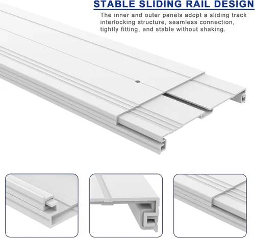 Miniatura 6 de Kit de ventilación de puerta de aire acondicionado portátil, kit de sellado de ventilación de ventana de CA adecuado para manguera de escape de CA