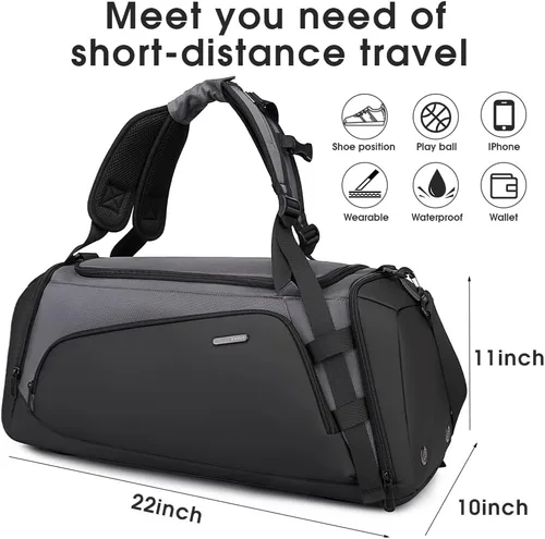 Miniatura 5 de BANGE Gym Sports - Mochila de lona para hombre y mujer