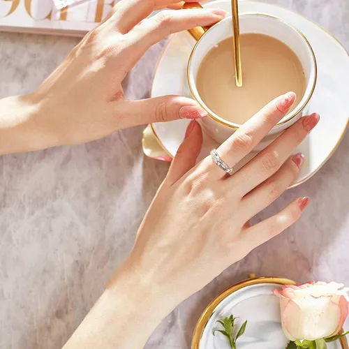 Miniatura 3 de I am Enough Rings 925 Sterling Silver CZ Ring Inspirational Jewelry Gift for Women Ring Size 6-9