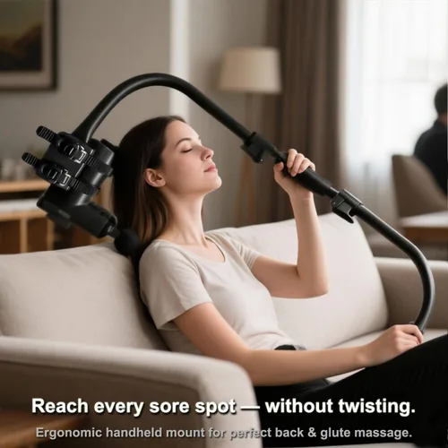 Miniatura 2 de Soporte ajustable para pistola de masaje con rango de longitud de 32 a 37 pulgadas para espalda, cuello y hombros, compatible con la mayoría