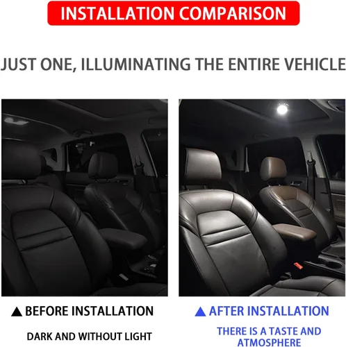 Miniatura 4 de beypovk 30 bombillas LED de repuesto de 194 bombillas LED, 6000K 168 2825 W5W T10, bombillas interiores sin errores para automóvil, cúpula de mapa