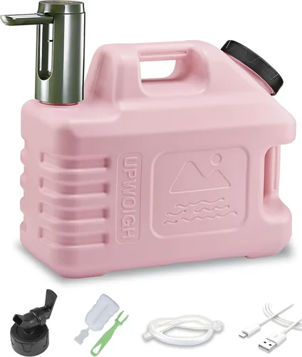 Miniatura 9 de Jarra de agua portátil de 5 galones con bomba de control táctil automático, contenedor de agua verdaderamente sin fugas con grifo, equipo de bomba
