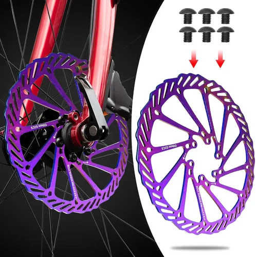 Miniatura 5 de BUCKLOS - Rotor de freno de disco MTB de 140 mm, 160 mm, 180 mm, 203 mm con 6 pernos, rotores de freno de bicicleta de acero inoxidable con Multi-c