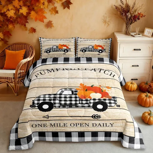 Miniatura 28 de Lindo juego de edredón de murciélago tamaño Queen con diseño de animales de Feliz Halloween, 3 piezas para decoración de habitación de niños