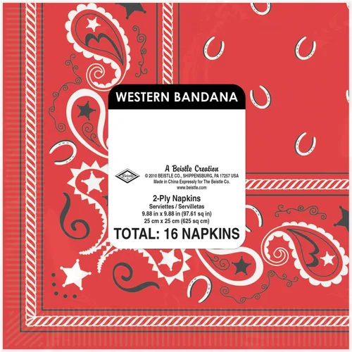 Miniatura 5 de Cowboy Bandana Beverage Servilletas: Paquete de 16