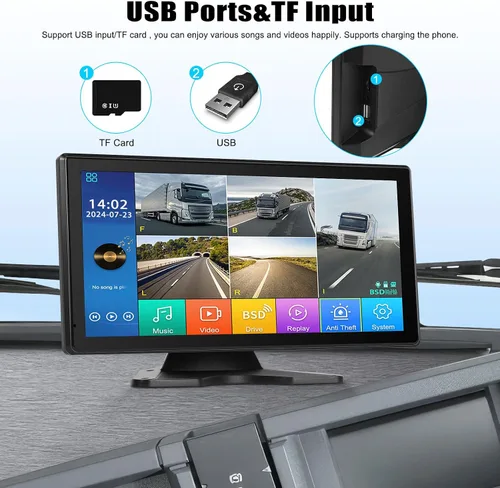 Miniatura 9 de Cámara de respaldo inalámbrica para coche 5 pulgadas IPS Monitor de pantalla IP69 cámara inversa impermeable visión nocturna infrarroja
