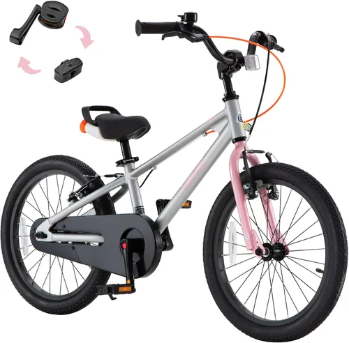 Miniatura 14 de RoyalBaby EZ-Pro Kids Bike, Lightweight Aluminum 2-in-1 Balance to Pedal Bike with One-Key Switch, 14 16 18 20 Inch for Age 3-10 Years