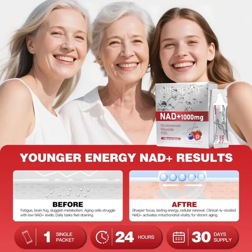 Miniatura 6 de Suplemento líquido NAD de 1000 mg, suplemento líquido NAD+ con ribósido de nicotinamida, resveratrol y PQQ, suplementos NAD+ para hombres y mujeres