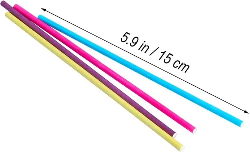 Miniatura 6 de 100 palitos de papel para paletas de papel, 6 pulgadas por 5/32 pulgadas (azul)