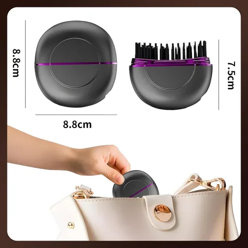 Miniatura 3 de Mini alisador de pelo inalámbrico, control de temperatura de 3 velocidades y calentamiento rápido, herramienta de peinado portátil recargable 2