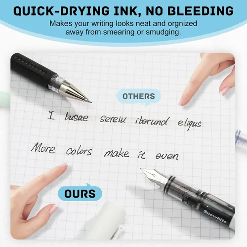 Miniatura 3 de 12 bolígrafos estilográficos desechables, suministros de oficina de escritura suave para bocetos, diario, caligrafía, garabatos y regalos