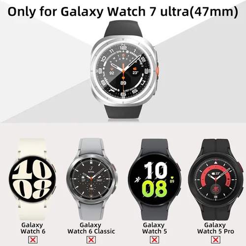 Miniatura 2 de Paquete de 2+2 protectores de pantalla para Galaxy Ultra Watch de 1.772 pulgadas, película protectora de vidrio templado HD con funda protectora