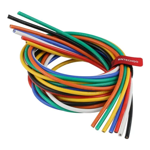 Miniatura 15 de BNTECHGO cable de caucho de silicona calibre 10 de 20 pies [10 pies negros y 10 pies rojos] 600 voltios, 200 grados centígrados, resistente a altas