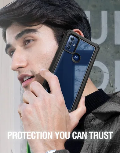 Miniatura 6 de Poetic Guardian - Funda para Motorola Moto G Play (2023), [probada en caídas de grado militar de 20 pies] cubierta híbrida de cuerpo completo a Negro