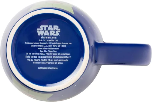 Miniatura 4 de Silver Buffalo Star Wars The Mandalorian Child Nom Jumbo - Taza de cerámica curvada, 25 onzas, 1 unidad (paquete de 1)