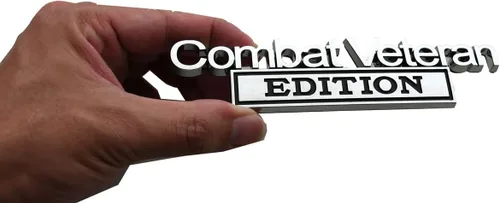 Miniatura 3 de 1 emblema de edición de veterano de combate, calcomanías en relieve 3D, calcomanías exteriores para camionetas, insignias de repuesto para F150 F250