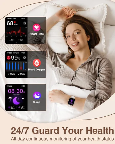 Miniatura 4 de Relojes inteligentes para mujer con llamadas Bluetooth, 4 bandas de 1.83 pulgadas, reloj de fitness para iPhone, Android, rastreador de actividad