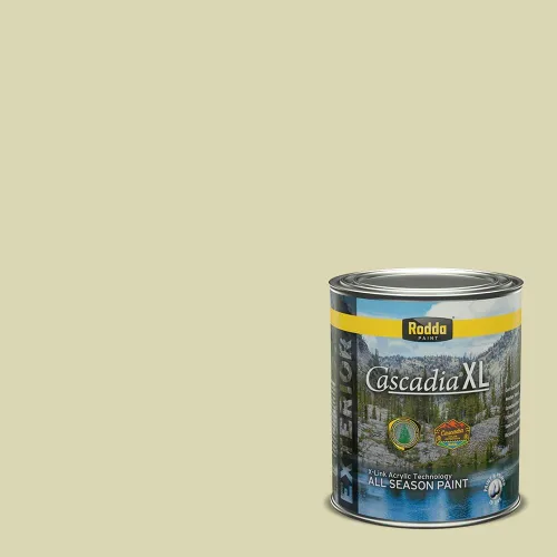 Miniatura 48 de Rodda Paint CASCADIA XL Pintura e imprimación satinada para exteriores en uno, cuarto de galón, azul playa norte