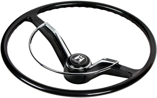 Miniatura 2 de United Pacific Volante estilo OEM de 15 ¾" para Volkswagen Beetle/Karmann Ghia/Type 3 1962-71, Volante estilo OEM VW, escudo de Wolfsburgo - Negro