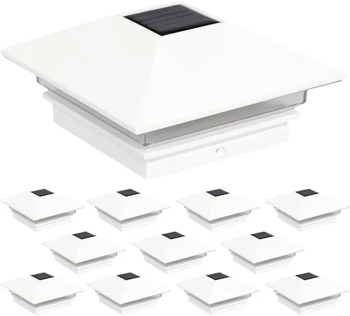 Miniatura 10 de Postes solares GreenLighting Nominal 4 x 4 Slim LED, lámpara con remate para postes de madera, Bronce
