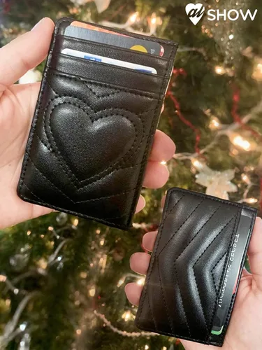 Miniatura 2 de Cartera acolchada de cuero con bloqueo RFID