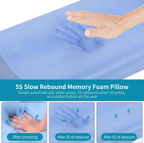 Miniatura 4 de Almohadas de Espuma Viscoelástica Almohada para el Cuello para Dormir, Almohada Cervical Ergonómica Almohada de Cama para Personas que Duermen