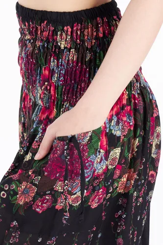 Miniatura 7 de Lannaclothesdesign Pantalones de harén para mujer, cintura alta, pantalones de yoga bohemios con bolsillos, ropa hippie bohemia