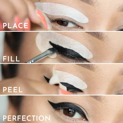 Miniatura 5 de Beth Bender - Plantillas de ojos reutilizables con alas y ojos de gato, fabricadas en Estados Unidos (paquete de 24)