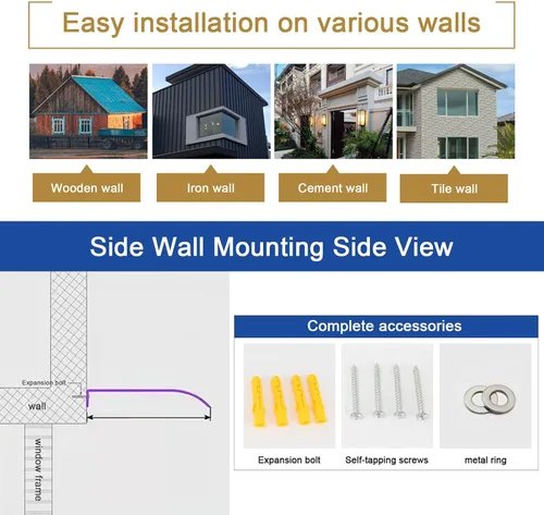 Miniatura 8 de UV Rain Snow Sunlight Protection Front Door Canopy,Window Awning Door Canopy,Outdoor Front Door Patio Canopy,Polycarbonate Cover,for Furniture