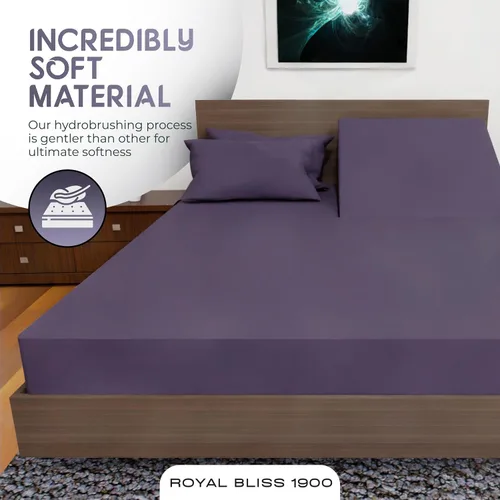 Miniatura 4 de Juego de sábanas King Size con cabecera dividida flexible superior - Sábanas de cama ultrasuaves de calidad egipcia Doble cepillado Bolsillos