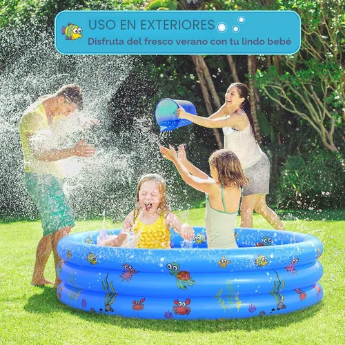 Miniatura 6 de VIVI MAO - Piscina inflable redonda para jardín, piscina portátil para niños, piscina infantil para chapotear, piscina de uso en interiores y Azul