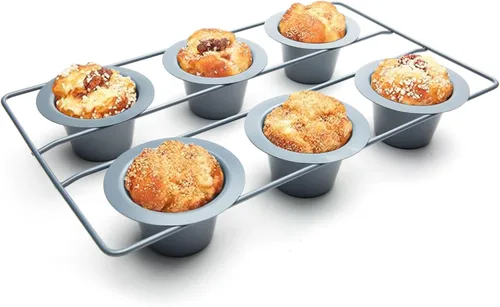 Miniatura 14 de Fox Run Molde Antiadherente para Popovers, Molde para Pudín Yorkshire de 6 Tazas, Gris