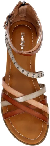 Miniatura 5 de Limelight Vanya - Sandalias planas de gladiador con cierre de cremallera para mujer