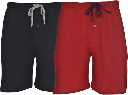 Hanes - Paquete de 2 pantalones cortos tipo tejidos para hombres