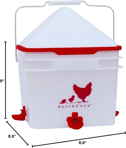 Miniatura 10 de Regadera de pollo de 2 galones, configuración horizontal del bebedero
