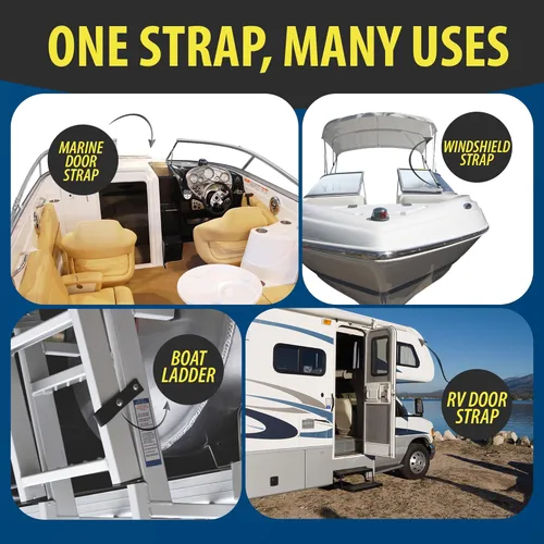 Miniatura 5 de EZ-Xtend Accesorios para barco pontón – Correa de escalera, broche de acero inoxidable y tornillo de acero inoxidable incluidos – Extra resistente
