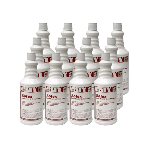 MISTY Bolex Limpiador de inodoros y limpiador de urinarios - 32 oz (Caja de 12) - 1038799 - Fórmula concentrada para una limpieza potente para baños