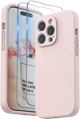 Miniatura 10 de SURPHY Funda diseñada para iPhone 14 Pro con protector de pantalla, (protección de cámara y forro de microfibra suave), funda de silicona líquida
