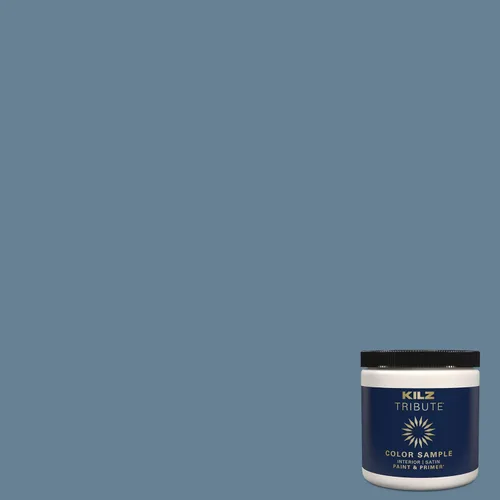Miniatura 73 de KILZ TRIBUTE Pintura e imprimación, para interiores, semibrillante, Vintage Indigo, 1 galón Índigo Victoria