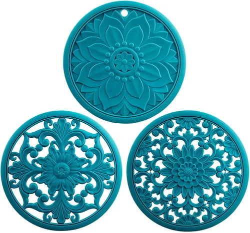 Miniatura 4 de Salvamanteles para platos calientes, salvamanteles de silicona, almohadillas calientes para cocina, salvamanteles para ollas y sartenes calientes