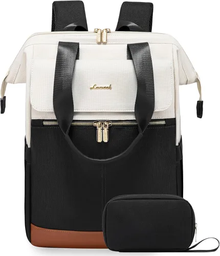 Miniatura 13 de LOVEVOOK Mochila para laptop para mujeres, mochila de trabajo convertible con bolso con puerto USB, Trabajo