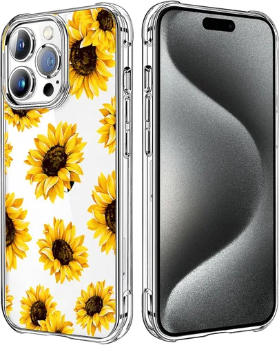 Miniatura 92 de Funda transparente de girasol compatible con iPhone SE 2022 SE 2020 7 8, funda trasera floral para niñas y mujeres, funda protectora transparente
