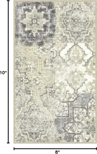 Miniatura 3 de Maples Rugs Alfombras de retazos vintage envejecidas de 1 pies 8 pulgadas x 2 pies 10 pies 10 pulgadas antideslizantes y lavables