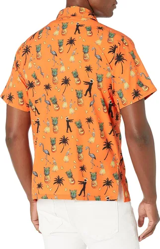Miniatura 4 de Funny Guy Mugs Men's Hawaiian Print Button Down Short Sleeve Shirt