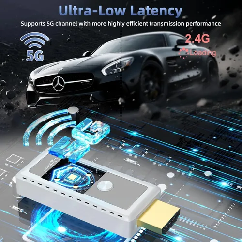 Miniatura 2 de Adaptador de pantalla HDMI inalámbrico 1080P, adaptador de espejo de pantalla HDMI inalámbrico 2.4G y 5G de smartphone, portátil a