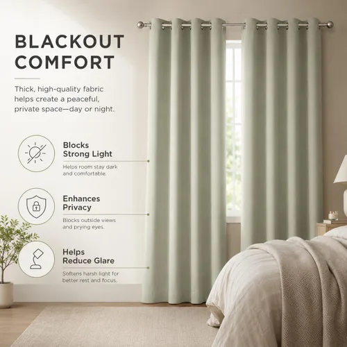 Miniatura 4 de Aquazolax Cortinas opacas de 45 pulgadas de largo, juego de 2 paneles para guardería, cortinas de tratamiento de ventanas con aislamiento térmico
