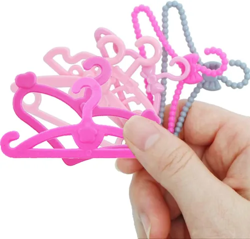 Miniatura 3 de 80 piezas de ganchos de plástico accesorios para muñeca de 11.5 pulgadas vestido vestido
